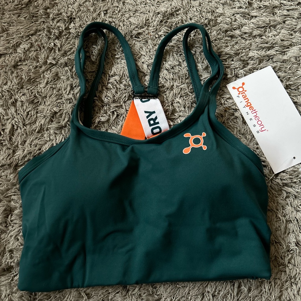 Orangetheory Teal Padded Bra Workout Top